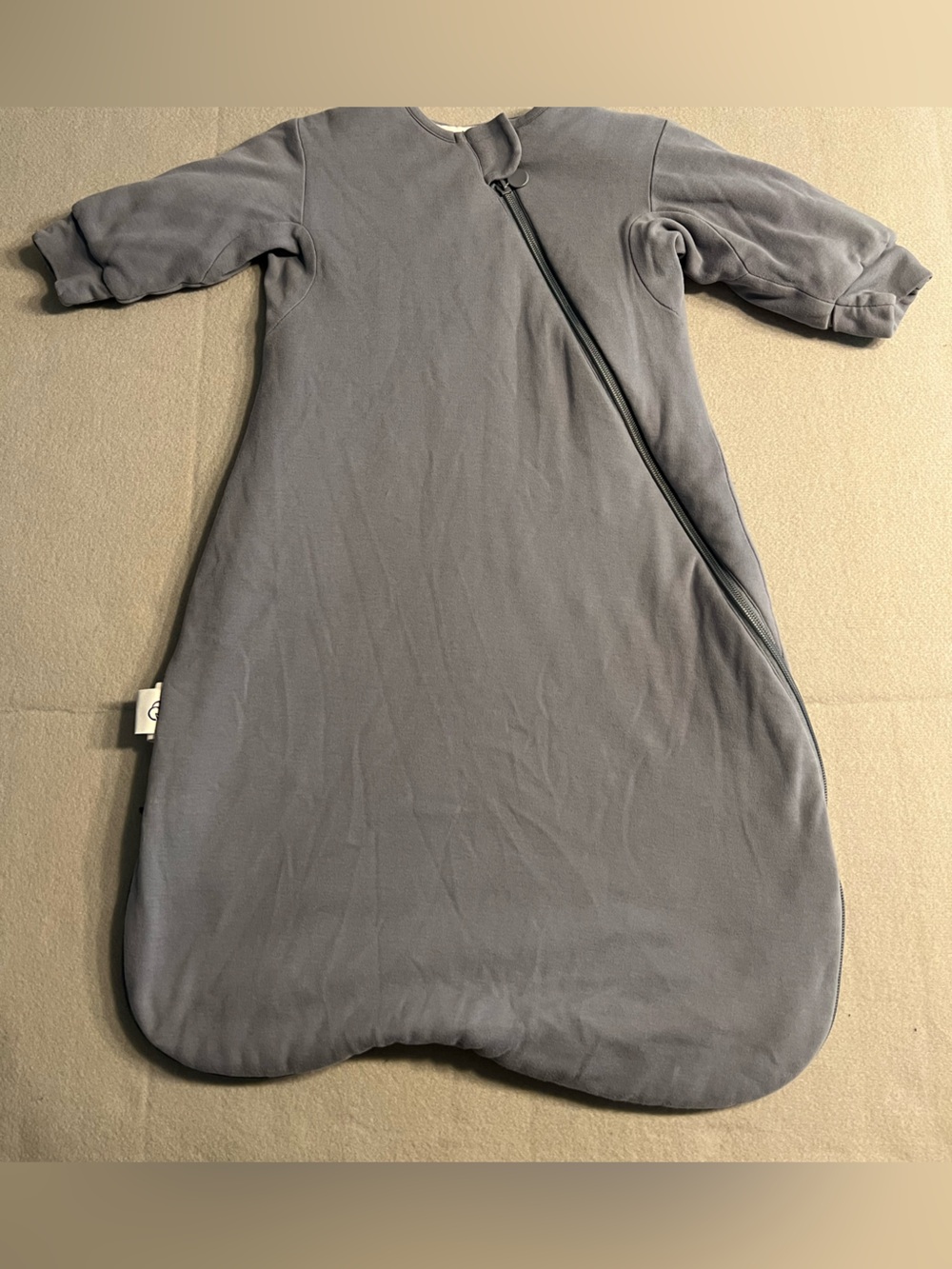 KAIYA BABY 6-18M UNISEX 2.5 TOG COTTON & CAMEL WOOL TODDLER SLEEP SACK BLUE
